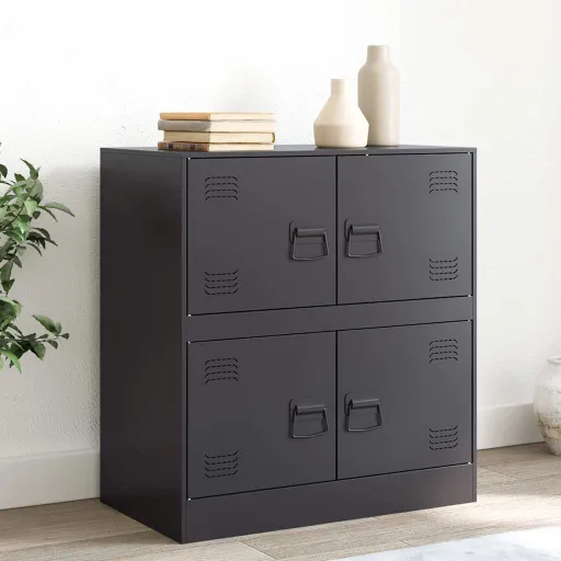 Aparador 67x39x73 cm Aço Preto