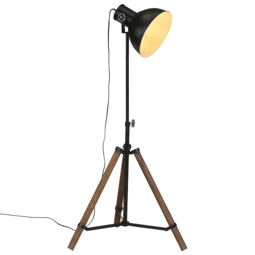 Candeeiro de pé 25 W 75x75x90-150 cm E27 Preto