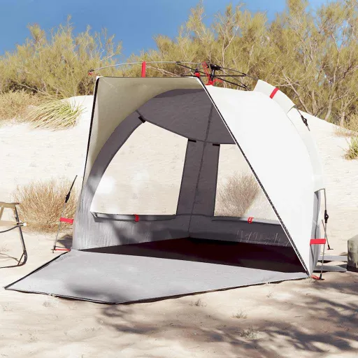 Tenda Praia 2 Pessoas Libertação Rápida Impermeável Cinzento