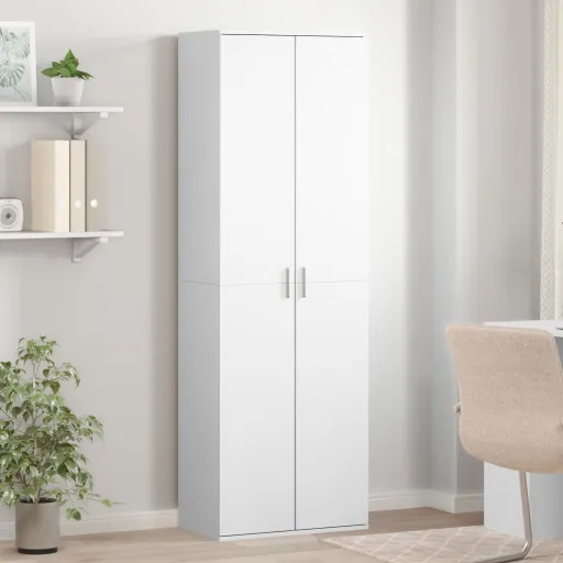 Aparador Alto 60x35x180 cm Derivados de Madeira Branco