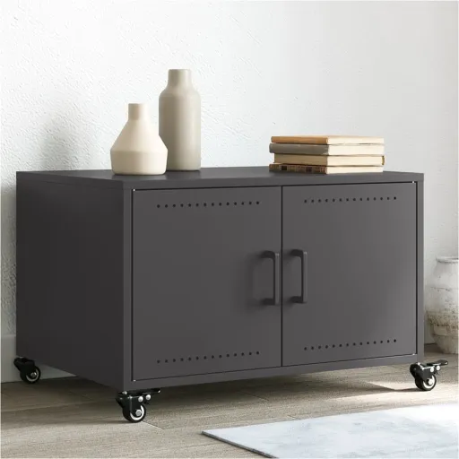 Mesa de Centro 68x50x43,5 cm Aço Preto