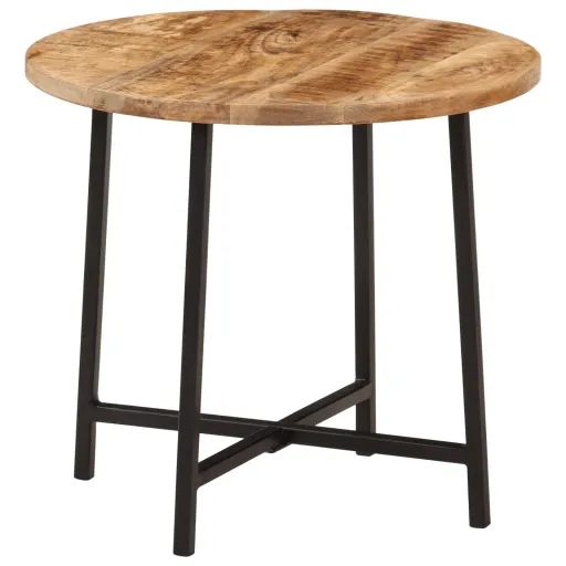 Mesa de Centro 45x45x40 cm Madeira de Mangueira Maciça/Ferro
