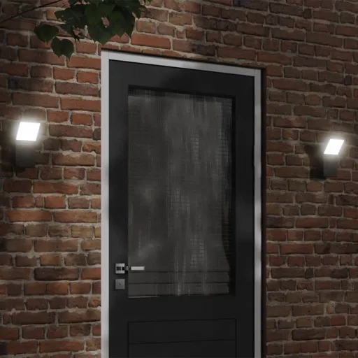 Candeeiro de Parede LED para Exterior Alumínio Fundido Preto