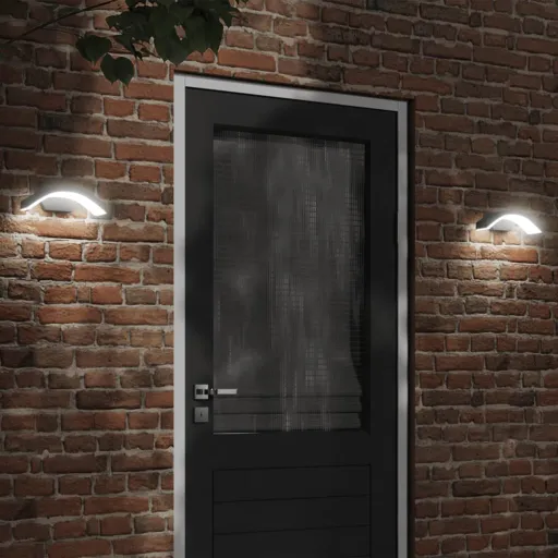 Candeeiros Parede LED p/ Exterior   Alumínio Fundido Preto (2 pcs)