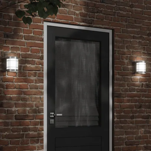 Candeeiros de Parede p/ Exterior   Aço Inoxidável Prateado (2 pcs)