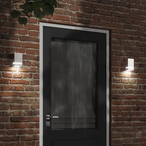 Candeeiro de Parede para Exterior Aço Inoxidável Prateado