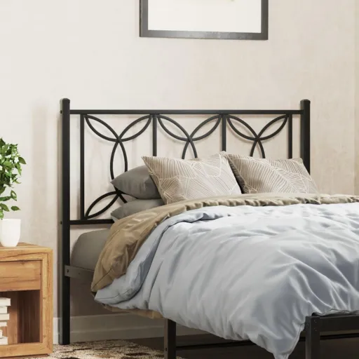 Cabeceira de Substituição 107 cm Metal Preto