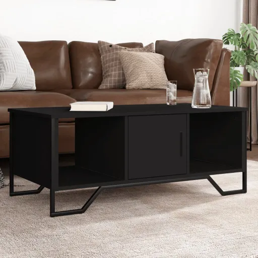 Mesa de Centro 100x51x40 cm Derivados de Madeira Preto