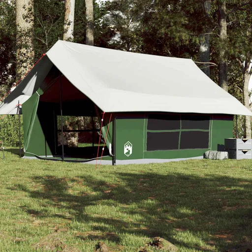 Tenda de Campismo para 5 Pessoas Impermeável Verde