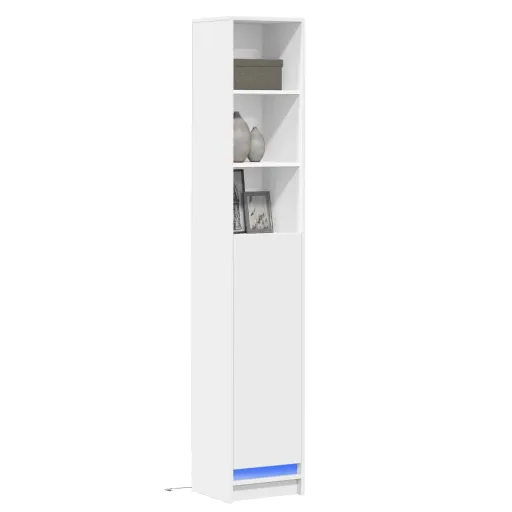 Aparador c/ Luzes LED 36x32,5x200cm Derivados de Madeira Branco