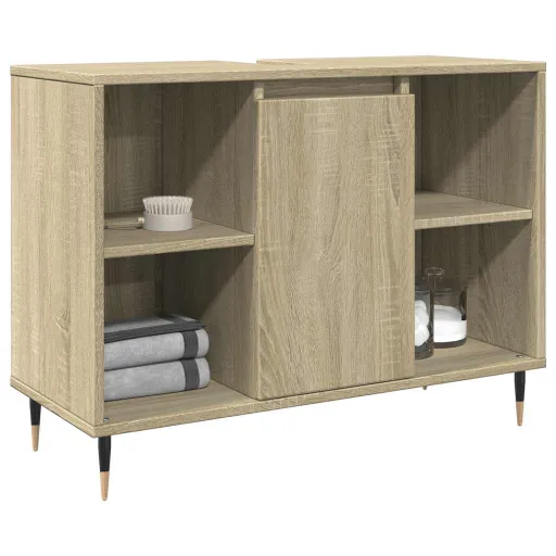 Armário p/ Casa Banho 80x33x60cm Deriv. Madeira Carvalho Sonoma