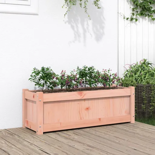 Vaso/Floreira de Jardim 90x31x31 cm Madeira de Douglas Maciça