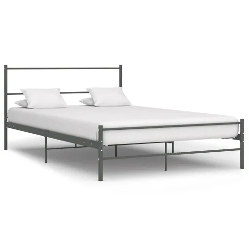 Estrutura de Cama 120x200 cm Metal Cinzento