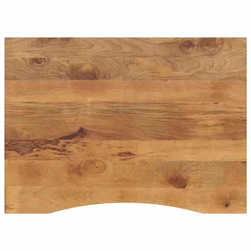 Tampo de Mesa com Curva 100x80x2,5 cm Mangueira Áspera Maciça