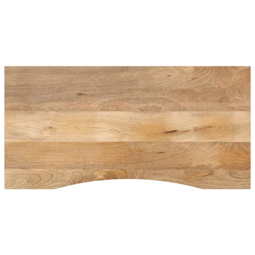 Tampo de Mesa com Curva 120x60x2,5cm Mangueira Áspera Maciça