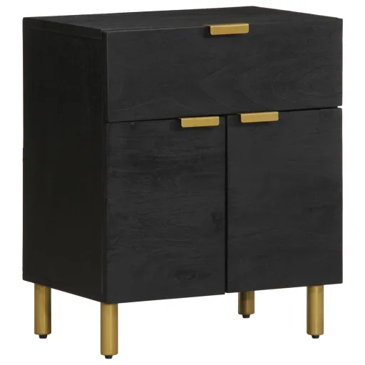 Mesa de Cabeceira 50x33x60 cm Derivados de Madeira Preto