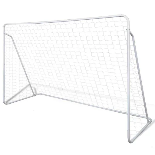 Conj. de Balizas de Futebol Aço de Alta Qualidade 240x90x150 cm