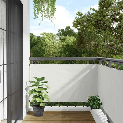 Tela de Privacidade para Varanda 600x75 cm PVC Branco