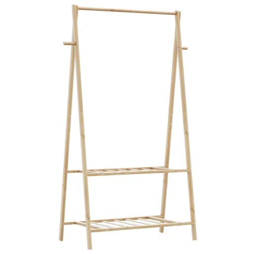 Roupeiro com Prateleiras 96x45,5x150,5 cm Bambu