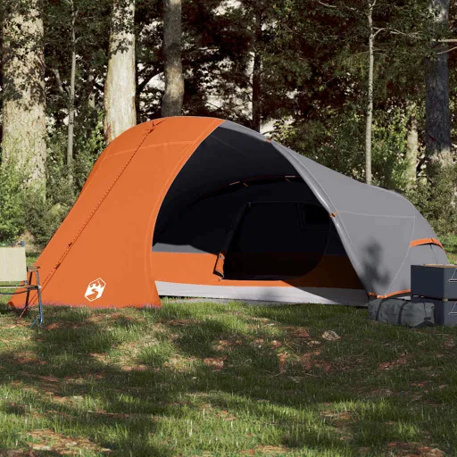 Tenda de Campismo Cúpula p/ 4 Pessoas Impermeável Laranja