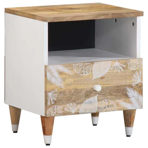 Mesa de Cabeceira 40x33x46 cm Madeira de Mangueira Maciça