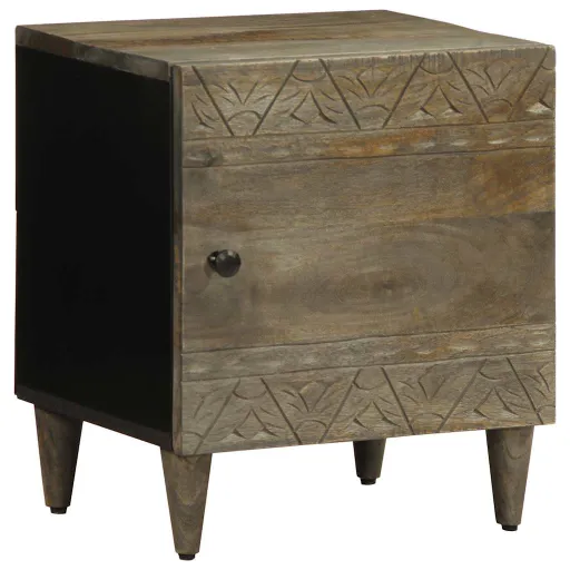 Mesa de Cabeceira Cinzento Claro 40x33x46 cm