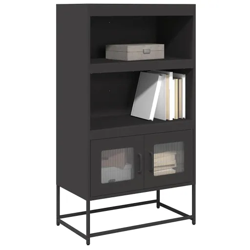 Aparador Alto 68x39x123 cm Aço Preto