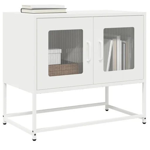 Móvel de TV 68x39x60,5 cm Aço Laminado a Frio Branco