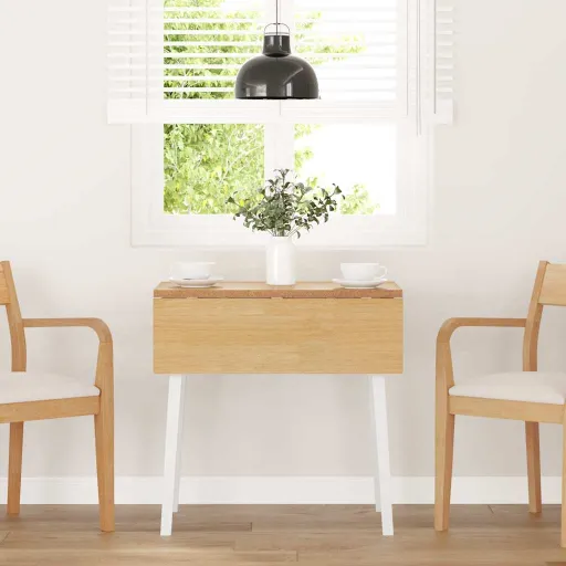 Mesa de Jantar Madeira Seringueira Maciça Branco