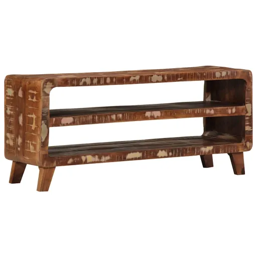 Móvel de TV 105x46x32 cm Madeira Recuperada Maciça
