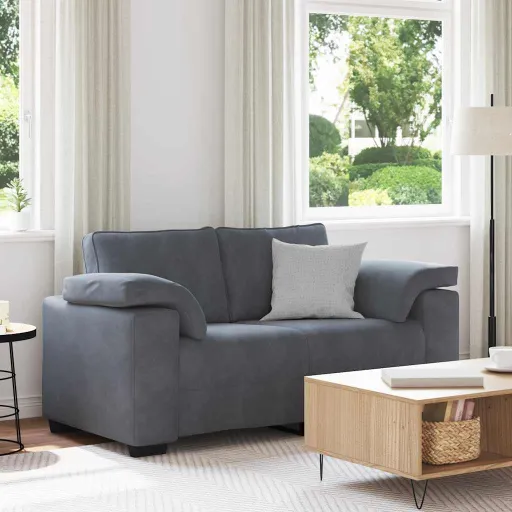 Sofá-Luvas 160x77x82 cm Veludo Cinzento-Escuro