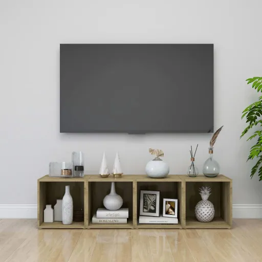 Móveis de TV   Derivados de Madeira Carvalho Sonoma (4 pcs)