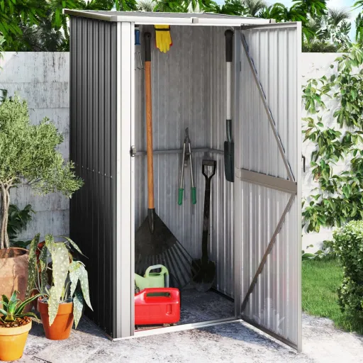 Abrigo de Jardim 118,5x97x209,5 cm Aço Galvanizado Antracite