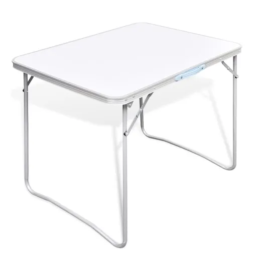 Mesa de Campismo, Dobrável, com Estrutura de Metal, 80 x 60 cm