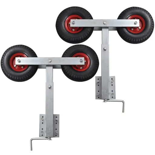 Suporte de Proa para Reboque de Barco Roda Dupla   59-84cm (2 pcs)