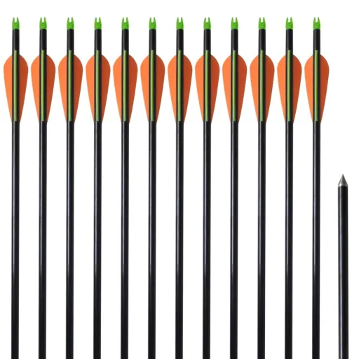 Flechas para Arco Composto Padrão   30" 0,8 cm Fibra de Vidro (12 pcs)