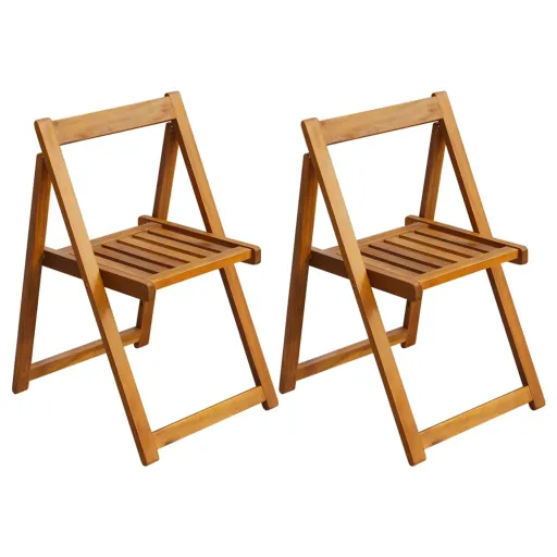 Cadeiras de Jardim Dobráveis   Madeira Acácia Maciça (2 pcs)