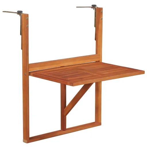 Mesa de Varanda Suspensa 64,5x44x80 cm Madeira de Acácia Maciça
