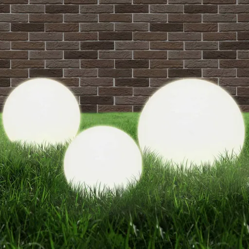 Conjunto de Candeeiros Esféricos LED   20/30/40 cm PMMA (3 pcs)