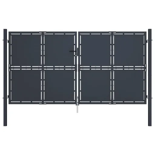 Portão de Jardim em Aço 300 x 125 cm Antracite