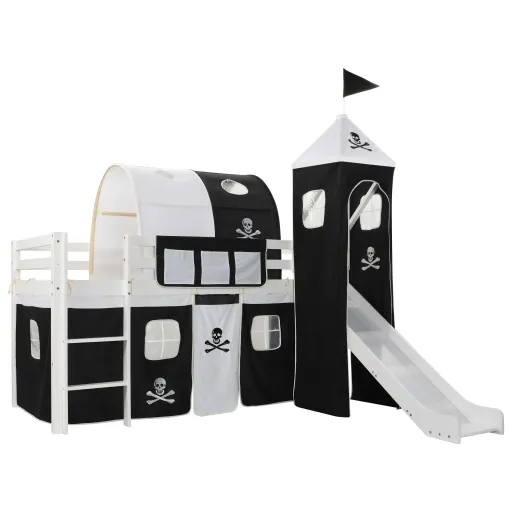 Estrutura de Cama Infantil c/ Escorrega e Escada Pinho 97x208cm