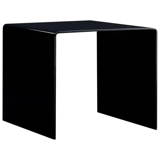 Mesa de Centro 50x50x45 cm Vidro Temperado Preto