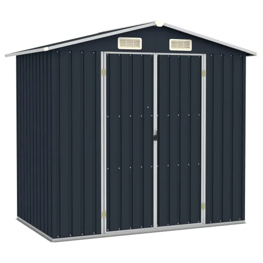 Abrigo de Jardim 205x129x183 cm Aço Galvanizado Antracite