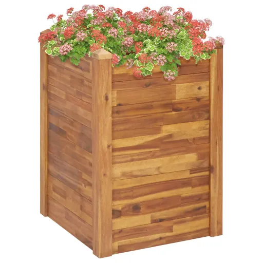 Vaso/Floreira de Jardim 60x60x84 cm Madeira de Acácia Maciça