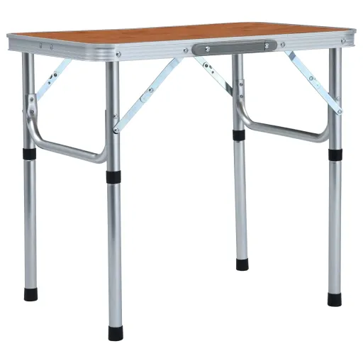 Mesa de Campismo Dobrável 60x45 cm Alumínio