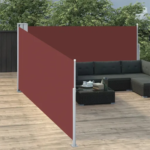 Toldo Lateral Retrátil 100x1000 cm Castanho