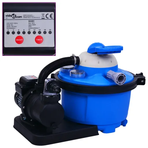 Bomba de Filtro de Areia com Temporizador 450 W 25 L