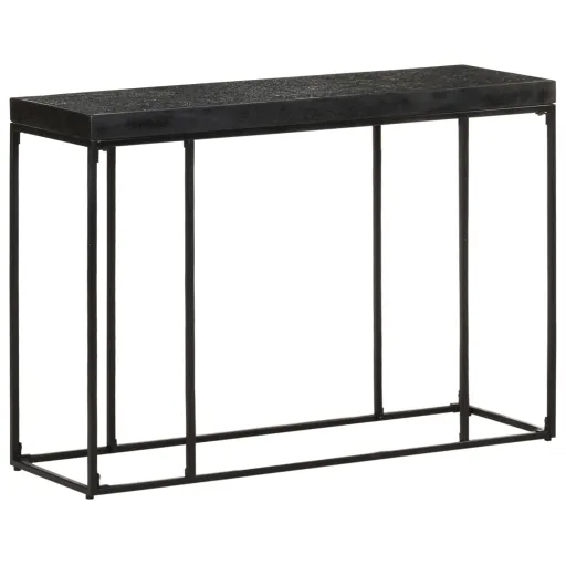 Mesa Consola 110x35x76 cm Acácia Maciça e Mangueira Preto