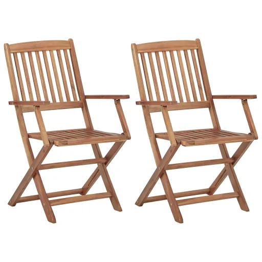 Cadeiras de Jardim Dobráveis   Madeira Acácia Maciça (2 pcs)
