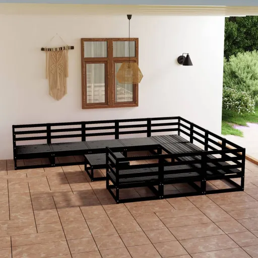 Conjunto Lounge de Jardim Pinho Maciço (11 pcs)